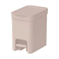 Imagem de LIXEIRA COM PEDAL TRIUM 6 LITROS COR BEGE 27X17X25,8CM - OU - Martiplast Industria E Comercio De Plast