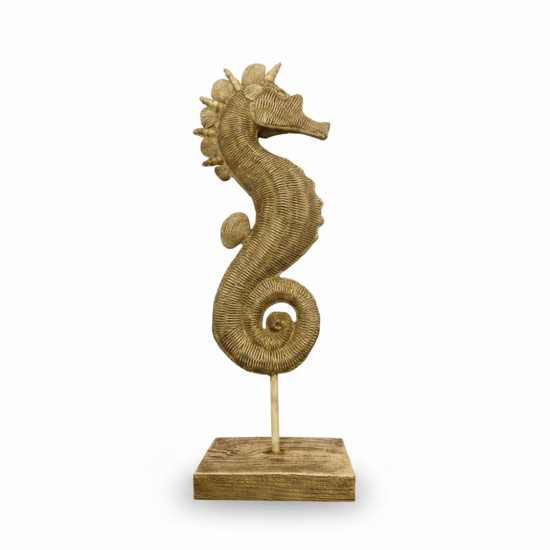Imagem ESCULTURA CAVALO MARINHO EM RESINA GRANDE