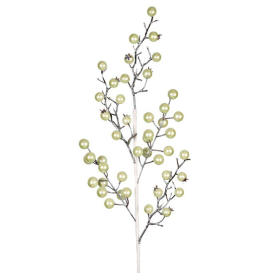 Imagem HASTE DECORATIVA DE BERRIES AZUL PEROLADO EM PLÁSTICO E METAL 60CM - GRILLO