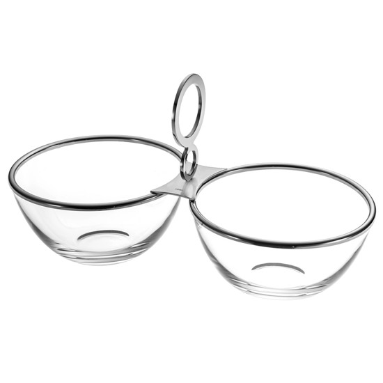 Imagem PORTA APERITIVO DUPLO VENEZIA INOX RIVA