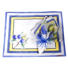 Imagem de JOGO AMERICANO DUPLA FACE COM GUARDANAPO OLIVE GRILLO SELECTION  - Bizarro Confeccoes Ltda