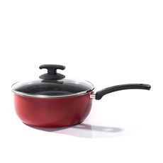 Imagem de PANELA COM TAMPA DE VIDRO 22CM "T" VERMELHA - Dona Chefa Artefatos De Aluminio Industr