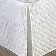 Imagem de SAIA PARA CAMA BOX SOLTEIRO 88X188X32CM MATELADA RECTANGLE BRANCO - Fatex Industria Comercio Importacao