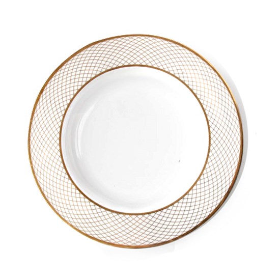 Imagem APARELHO DE JANTAR COM 12 PEÇAS FOREST BRANCO E DOURADO CROMUS