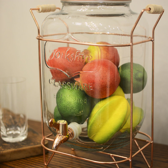 Imagem SUQUEIRA RETRÔ EM METAL E VIDRO 8L 39CM BRONZE MIMO STYLE 