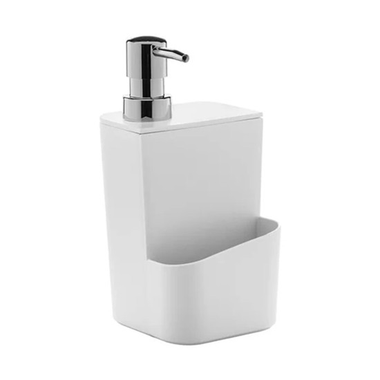 Imagem DISPENSER PARA DETERGENTE E ESPONJA BRANCO 650ML LINHA TRIUM DE POLIPROPILENO - OU