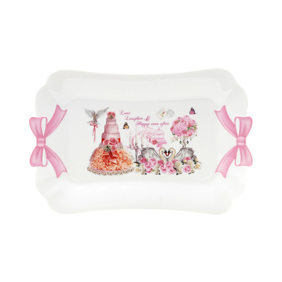 Imagem CONJUNTO COM 4 PRATOS DE PORCELANA WEDDING