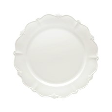 Imagem de JOGO COM 6 PRATOS PARA JANTAR DE PORCELANA FANCY 26,5CM BRANCO WOLFF - Rojemac Impotacao E Exportacao Ltda