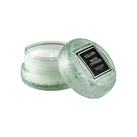 Imagem MINI VELA MACARON 15H WHITE CYPRESS VOLUSPA
