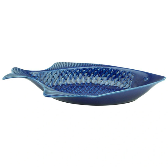 Imagem TRAVESSA CERÂMICA PEIXE OCEAN AZUL 37X20CM 