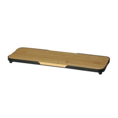 Imagem de BANDEJA RETANGULAR DE BAMBU COM MOLDURA DE METAL 30,2X10,2X2,2CM LYOR - Coliseu Presentes Ltda