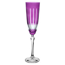 Imagem de TAÇA PARA CHAMPANHE LAPIDADA EM CRISTAL ECOLÓGICO 190ML COR VIOLETA - Full Fit Industria Importacao E Comercio Ltda.