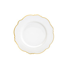 Imagem de CONJUNTO 6 PRATOS RASOS PORCELANA MALDIVAS BRANCO COM FIO DOURADO E BRANCO- ROJEMAC  - Rojemac Impotacao E Exportacao Ltda