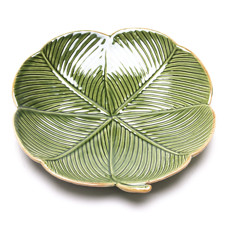 Imagem de PRATO DECORATIVA DE CERAMICA BANANA LEAF VERDE 20X3CM LYOR - Coliseu Presentes Ltda