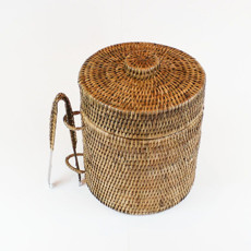 Imagem de BALDE DE GELO EM RATTAN PAYA 20X25CM - NATURAL HOME  - Fs Casa Com. Imp. Art. Domesticos E Esportivos Eireli