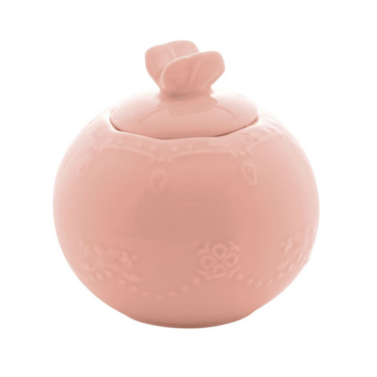 Imagem CONJUNTO 3 PEÇAS PARA CHÁ DE PORCELANA BUTTERFLY ROSA -  BON GOURMET