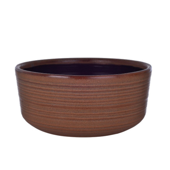 Imagem VASO DECORATIVO EM CERÂMICA COR MARROM 20X20X9,5CM 50985-102 GRILLO 