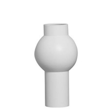 Imagem de VASO DECORATIVO EM CERÂMICA BRANCO 19X19X37,5CM  - Mzt Home Decor Com Atac Varej Ceramica Ltda Me