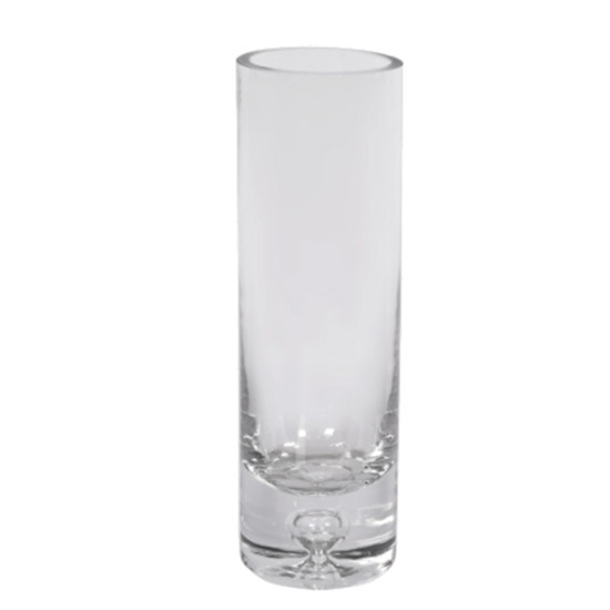 Imagem VASO DECORATIVO DE VIDRO TRANSPARENTE 6X6X20CM - GRILLO 52860