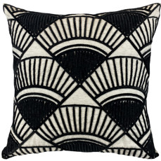 Imagem de ALMOFADA LINHO CRU 52X52CM BORD KILIM PRETO MD 2 - DECORTEXTIL - B H Turqueto Decoracoes Me