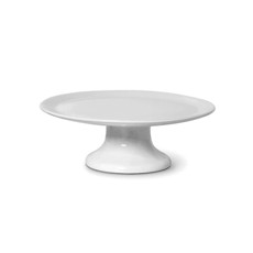 Imagem de PRATO MILÃO PARA BOLO DE CERÂMICA BRANCA COM PÉ 10X28X28CM - SCALLA CERÂMICA  - Scalla Ceramica Artistica Ltda-Epp