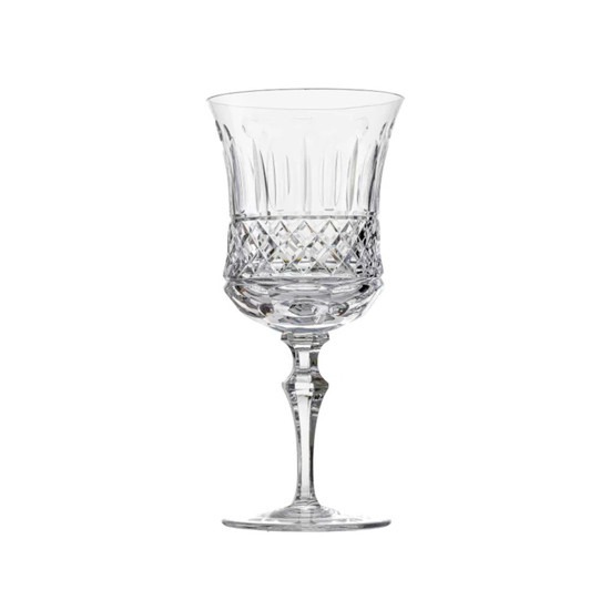 Imagem JOGO DE 6 TAÇAS DE CRISTAL MOZART PARA VINHO BRANCO LAPIDADO 270ML