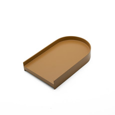 Imagem de BANDEJA DECORATIVA COM BORDA GRANDE COR CARAMEL 15X26X4CM - S2 - S2 Moveis E Decoracoes Ltda