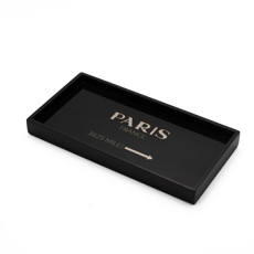 Imagem de BANDEJA DECORATIVA PARIS COR PRETO 14,5X28,5X3CM - LIMOEIRO - Limoeiro Artesanal Ltda