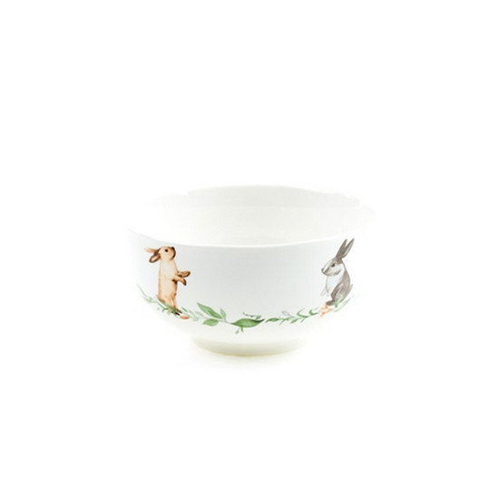 Imagem BOWL EM PORCELANA COM COELHOS 15CM - TOK DA CASA 