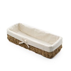 Imagem de CESTA RETANGULARE TERRA EM FIBRA NATURAL COM TECIDO M 40X16X9CM - L'HERMITAGE - Full Fit Industria Importacao E Comercio Ltda.