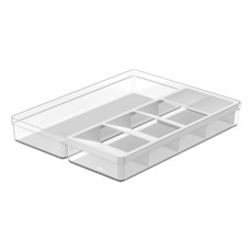 Imagem de ORGANIZADOR DE TALHERES E UTENSÍLIOS CLEAR 37,5 X 30 X 5,6 CM COR BRANCO - OU  - Martiplast Ind Com De Plasticos Ltda