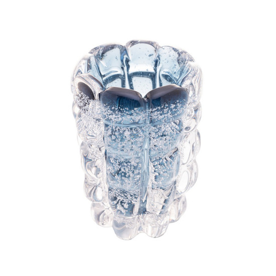 Imagem VASO DE VIDRO ITALY AZUL 10CM X 13CM - LYOR