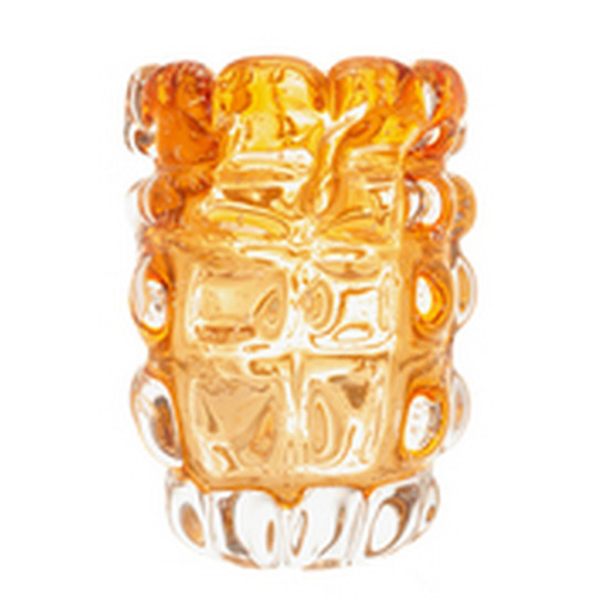 Imagem VASO DECORATIVO DE VIDRO ITALY ÂMBAR 12CM X 17CM - LYOR