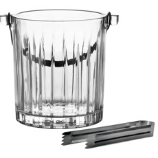 Imagem de BALDE PARA GELO SOHO EM CRISTAL COM PINÇA EM AÇO INOX 1L - L'HERMITAGE - Full Fit Ind Imp E Com Ltda 