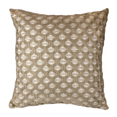 Imagem de ALMOFADA CROCHE RENDADO COR BEGE 52X52CM - DECORTEXTIL - B H Turqueto Decoracoes Me