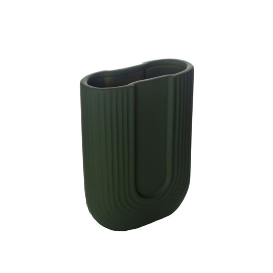 Imagem VASO DECORATIVO DE CERÂMICA COR VERDE 17X7X23CM - GRILLO 54851