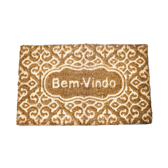 Imagem CAPACHO BEM VINDO ARABESCO ANTIDERRAPANTE EMBORRACHADO 45X75CM - YANGZI 
