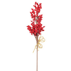 Imagem de HASTE NATALINA BERRY COR VERMELHO COM MARROM 70CM - GRILLO 55101 - Grillo Ltda