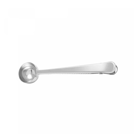 Imagem COLHER MEDIDORA DE AÇO INOX COM PRENDEDOR CLIPE 17CM - LYOR