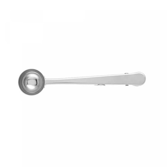 Imagem COLHER MEDIDORA DE AÇO INOX COM PRENDEDOR CLIPE 17CM - LYOR