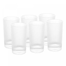 Imagem de CONJUNTO 6 COPOS ALTOS DE CRISTAL LINES 400ML - WOLFF - Rojemac Impotacao E Exportacao Ltda