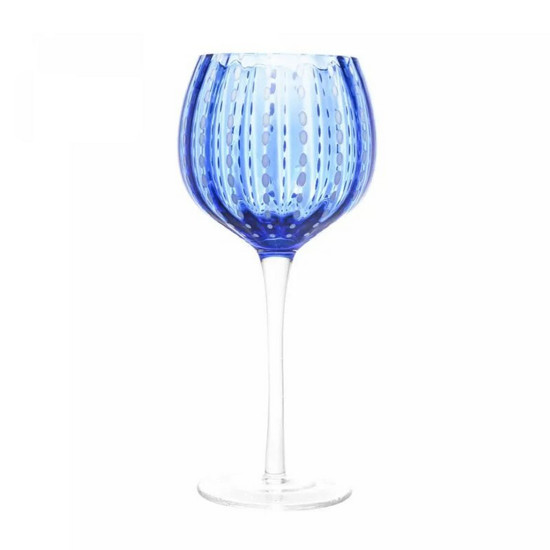 Imagem CONJUNTO 2 TAÇAS PARA VINHO DE VIDRO ORQUÍDEA AZUL 450ML - WOLFF