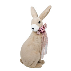 Imagem de COELHO DECORATIVO COM LAÇO ROSA 61CM - TOK DA CASA  - Oliver Comercio E Distribuicao De Artigo Domestico