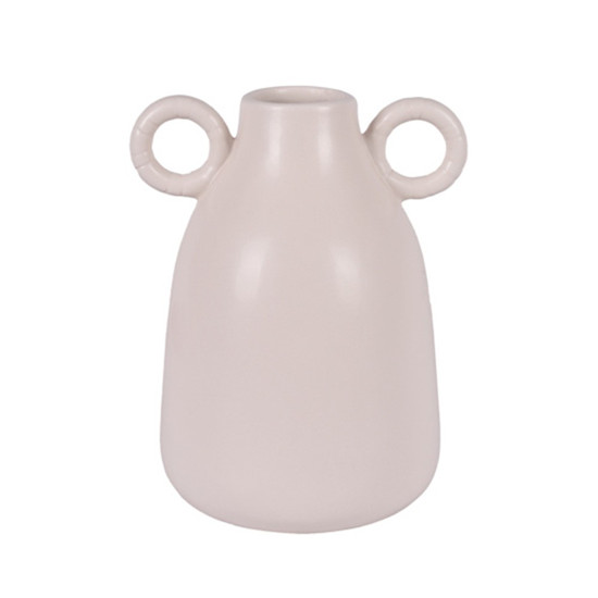 Imagem VASO DECORATIVA MINIMALISTA EM CERÂMICA COR OFF WHITE 10X12X15CM - GRILLO 55919