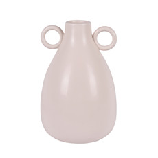 Imagem de VASO DECORATIVO MINIMALISTA EM CERÂMICA COR OFF WHITE 13,5X14X20,2CM - GRILLO 55918 - Grillo Ltda