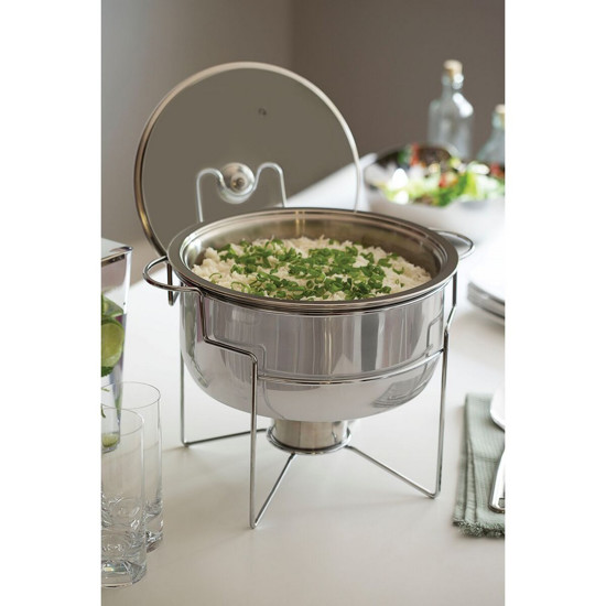 Imagem RECHAUD BANHO-MARIA TRAMONTINA EM AÇO INOX 7 L COM FOGAREIRO