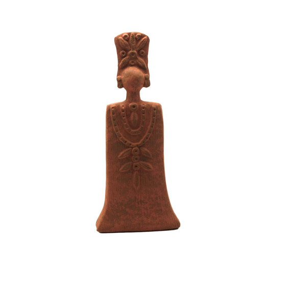 Imagem ESCULTIURA DECORATIVA INDIGENA 3 YARA COR TERRACOTA 13X5X30CM 