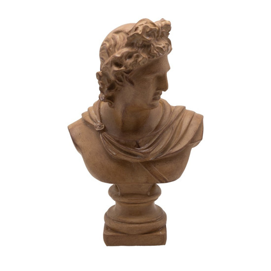 Imagem PEÇA DECORATIVA BUSTO EM RESINA COR TERRACOTA 28CM 