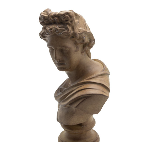 Imagem PEÇA DECORATIVA BUSTO EM RESINA COR TERRACOTA 28CM 