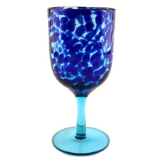 Imagem de JOGO DE TAÇA EM VIDRO SODOCALCICO COR AZUL 8X8X17CM 6 PEÇAS  - Cross Comercial Ltda